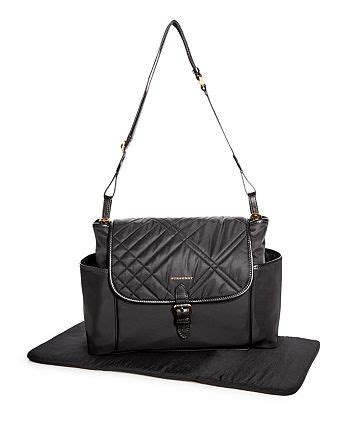 burberry check quilted diaper bag - black